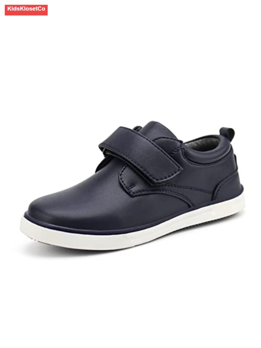 Boys Hook and Loop Loafers School Uniform Dress Shoes Faux Leather Casual